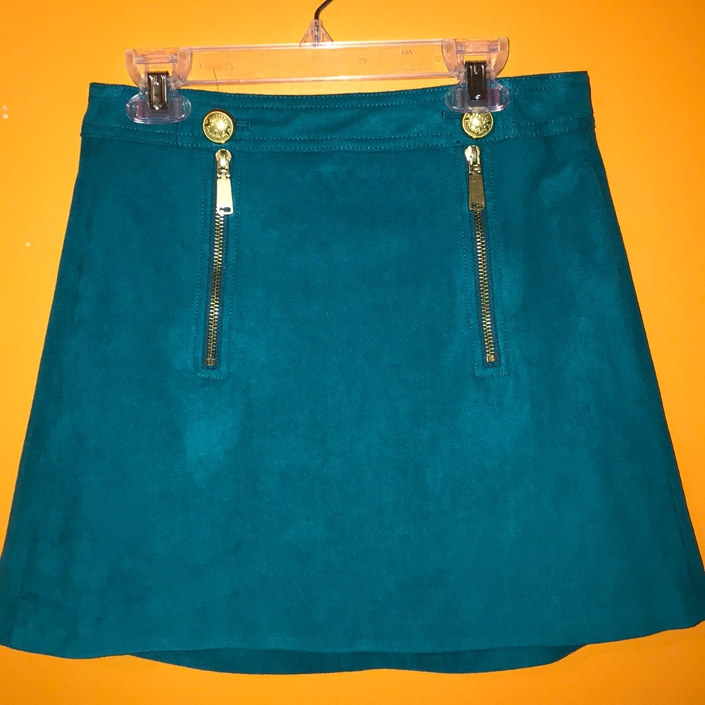 Express Suede Teal Skirt Size 0